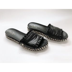 KATE SPADE Zahara Leather Slide Espadrille